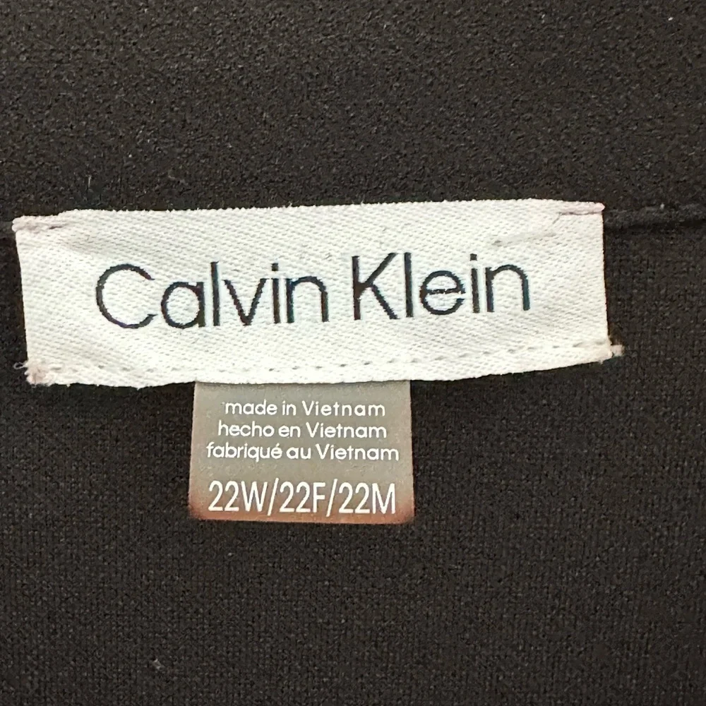Calvin Klein Black Puff Sleeve Midi Dress - Picture 4 of 4